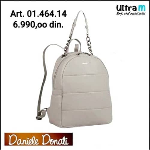 Zenska torba Daniele Donati Art. 01.464.14 Sivi ranac eko koža