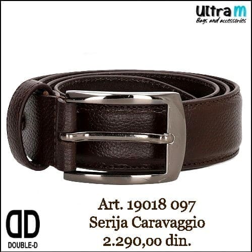 Kaiš Double-D Art. 19018 097 Caravaggio kožni braon 35 mm