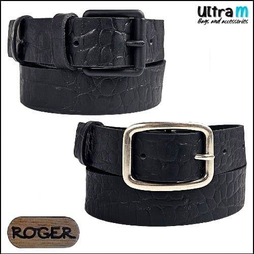 Kaiš Roger ženski kroko koža 35 mm