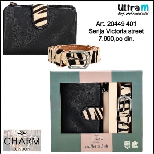 Kaiš i novčanik  Charm London Art. 20449 401 Victoria street Kožni set