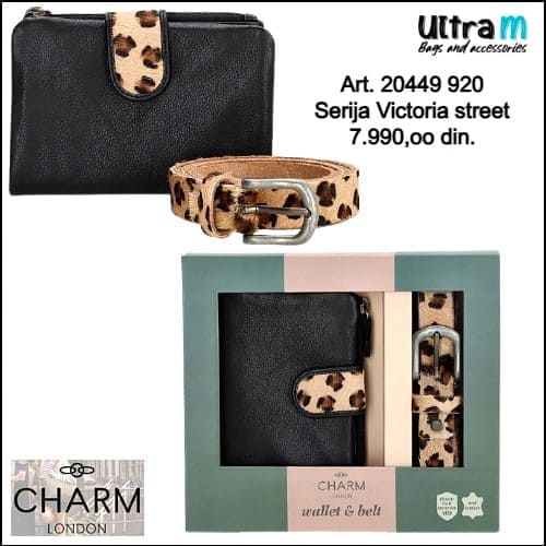 Kaiš i novčanik  Charm London Art. 20449 920 Victoria street Kožni set