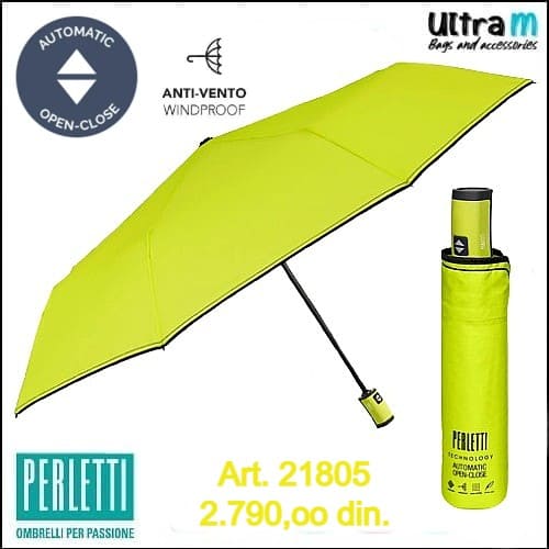 Kišobran Perletti Art. 21805 Windproof open-close žuti