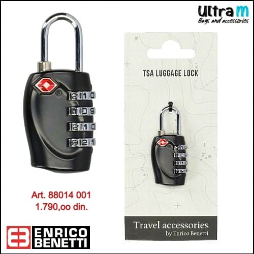 Katanac Enrico Benetti Art. 88014 001 TSA Lock crni