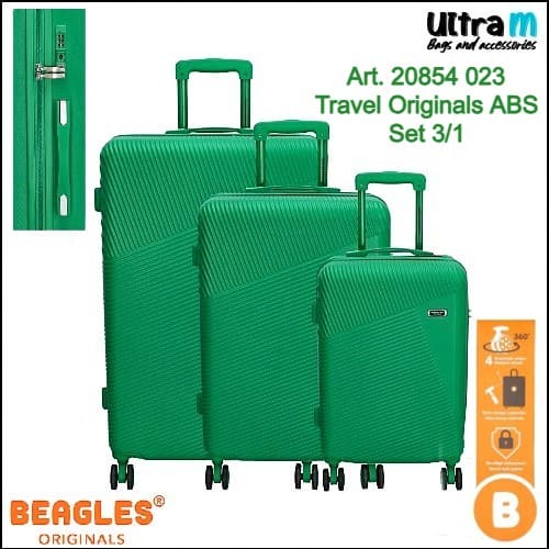 Kofer Beagles Originals Art. 20854 023 Travel Originals ABS zeleni set