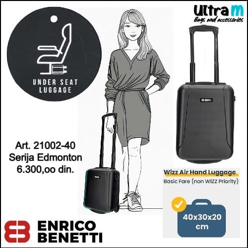 Kofer Enrico Benetti Art. 21002-40 001 Edmonton low cost crni