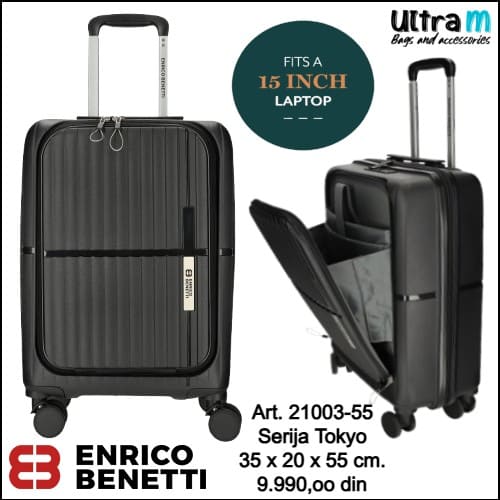 Kofer Enrico Benetti Art. 21003-55 Tokyo crni laptop 15''