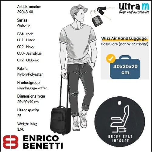 Kofer Enrico Benetti Art. 39048-40 001 Oakville low cost crni