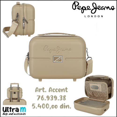 Neseser Pepe Jeans Art. Accent 76.939.38 Beauty case Champagne