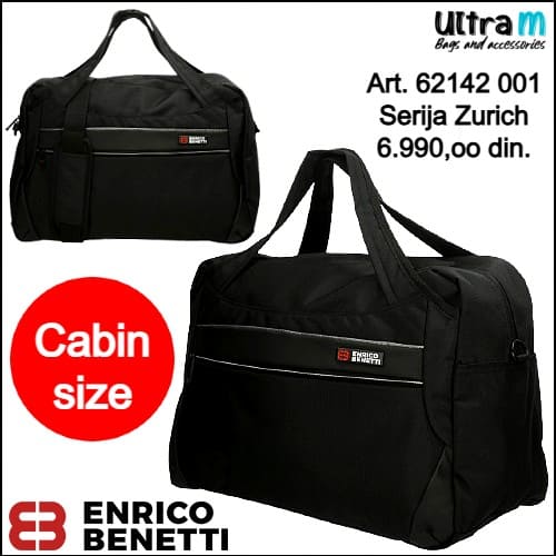Putna torba Enrico Benetti Art. 62142 001 Zurich cabin size crna