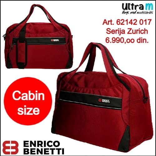 Putna torba Enrico Benetti Art. 62142 017 Zurich cabin size crvena