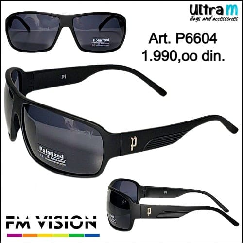 Naočare za sunce FM VISION Art. P6604 Polarizovane crne muške
