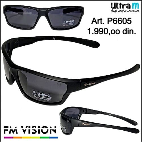 Naočare za sunce FM VISION Art. P6605 Polarizovane crne muške