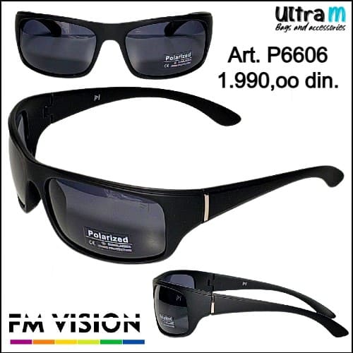 Naočare za sunce FM VISION Art. P6606 Polarizovane crne muške