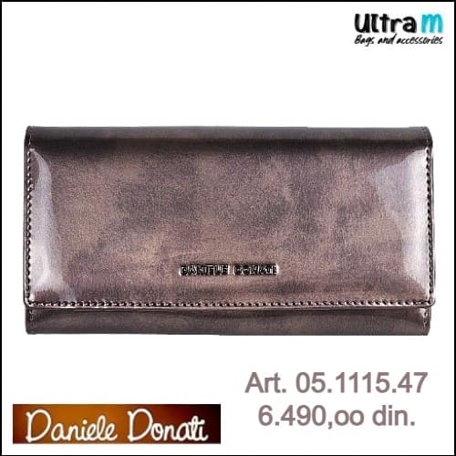 Zenski novčanik Daniele Donati Art. 05.1115.47 Taupe koža lak
