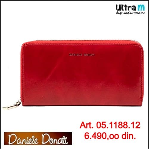 Zenski novčanik Daniele Donati Art. 05.1188.12 Crveni koža
