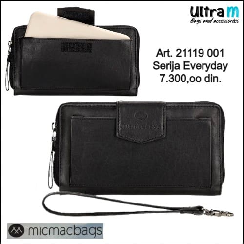 Zenski novčanik MICMACBAGS Art. 21119 001 Everyday RFID kožni crni