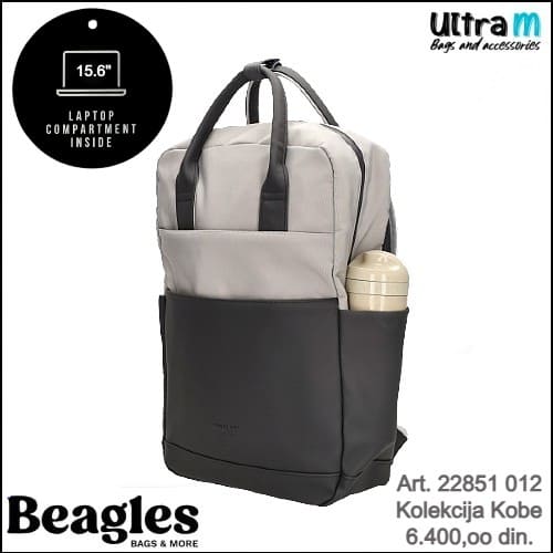 Ranac Beagles Art. 22851 012 Kobe laptop 15,6'' sivi