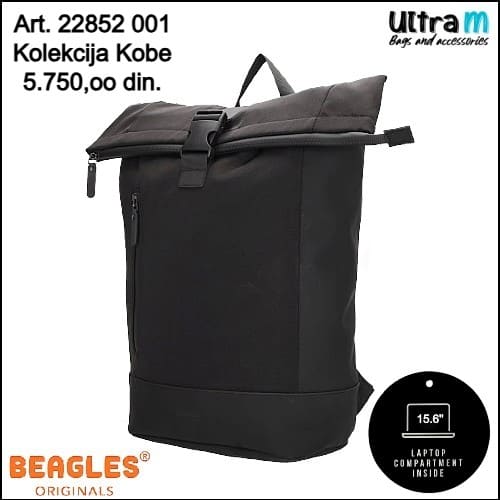 Ranac Beagles Art. 22852 001 Kobe laptop 15,6'' crni