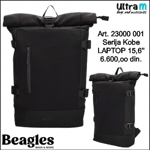 Ranac Beagles Art. 23000 001 Kobe laptop 15,6'' crni