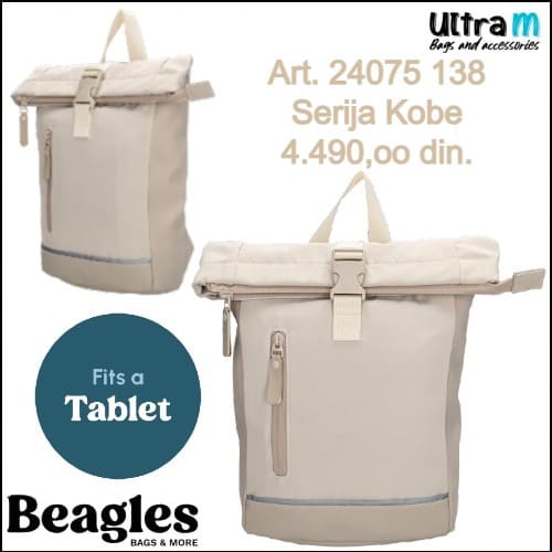 Ranac Beagles Art. 24075 138 Kobe tablet krem