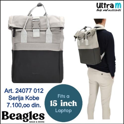 Ranac Beagles Art. 24077 012 Kobe laptop 15,6'' sivi