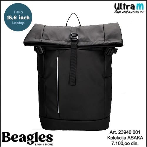 Ranac Beagles Originals Art. 23940 001 ASAKA Waterproof laptop 15.6'' crni
