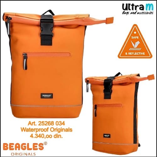 Ranac Beagles Originals Art. 25268 034 Waterproof originals narandžasti