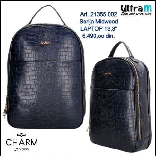 Ranac Charm London Art. 21355 002 Midwood laptop 13,3'' teget kroko