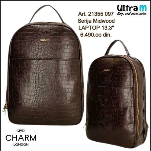 Ranac Charm London Art. 21355 097 Midwood laptop 13,3'' braon kroko