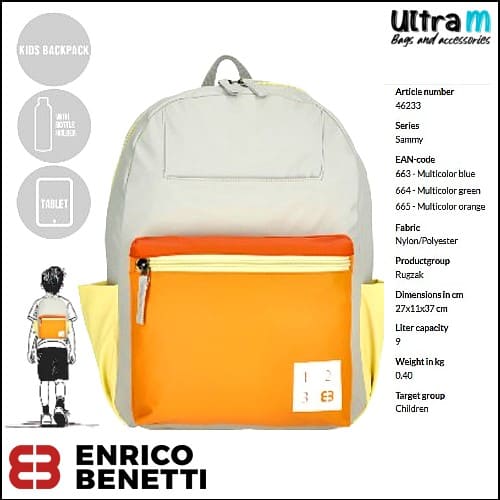 Ranac Enrico Benetti Art. 46233 665 Sammy tablet multicolor orange