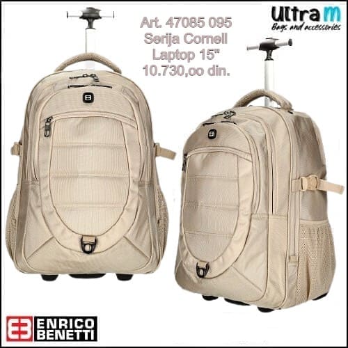 Ranac Enrico Benetti Art. 47085 095 Cornell Bež sa točkićima