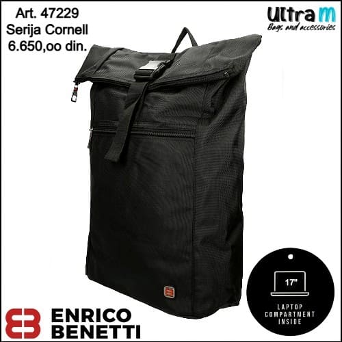 Ranac Enrico Benetti Art. 47229 001 Cornell laptop 17'' crni