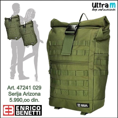 Ranac Enrico Benetti Art. 47241 029 Arizona laptop '' olive