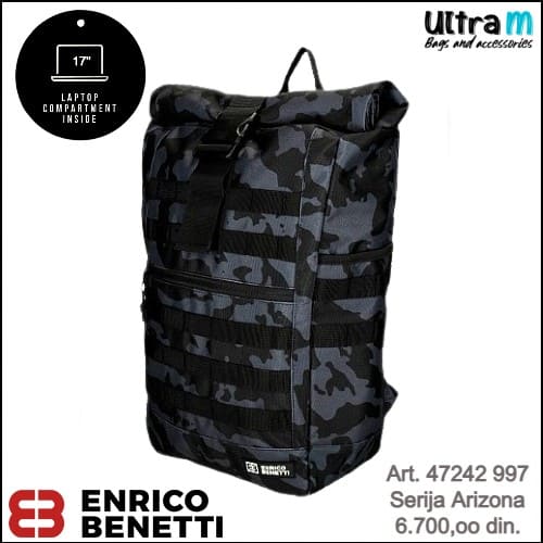 Ranac Enrico Benetti Art. 47242 977 Arizona laptop 17'' military