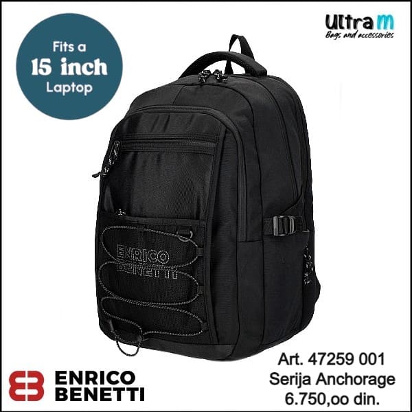Ranac Enrico Benetti Art. 47259 001 Anchorage laptop 15'' crni