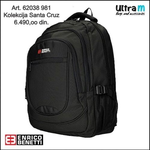 Ranac Enrico Benetti Art. 62038 981 Santa Cruz laptop 17'' dots black-white