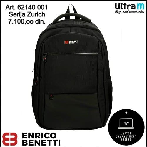 Ranac Enrico Benetti Art. 62140 001 Zurich laptop 17'' crni