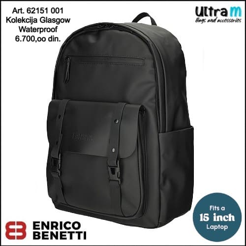 Ranac Enrico Benetti Art. 62151 001 Glasgow laptop 15'' Waterproof crni