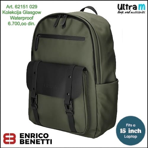 Ranac Enrico Benetti Art. 62151 029 Glasgow laptop 15'' Waterproof zeleni