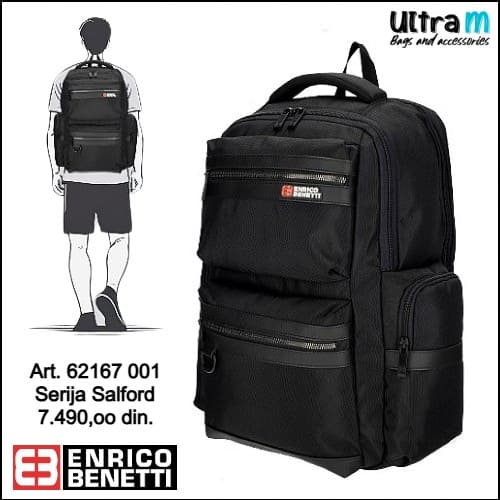 Ranac Enrico Benetti Art. 62167 001 Salford laptop 17'' crni