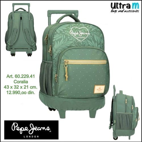 Ranac Pepe Jeans London Art. 60.229.41 Coralia Cabin size green
