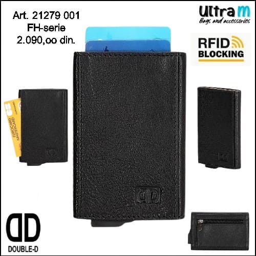 Creditcard case Duoble D Art. 21279 001 RFID koža crni