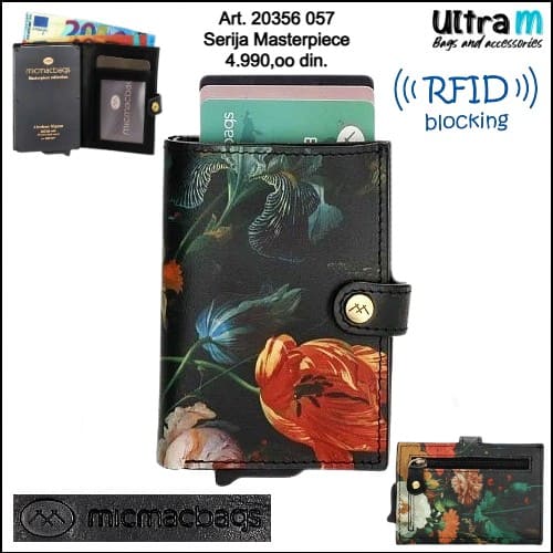 Creditcard case MICMACBAGS Art. 20356 057 RFID Masterpiece still life flowers