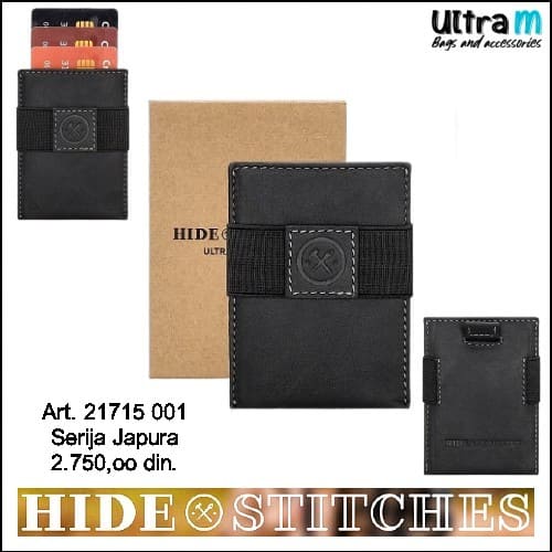 Creditcard etui  Hide & Stitches Art. 21715 001 Japura black