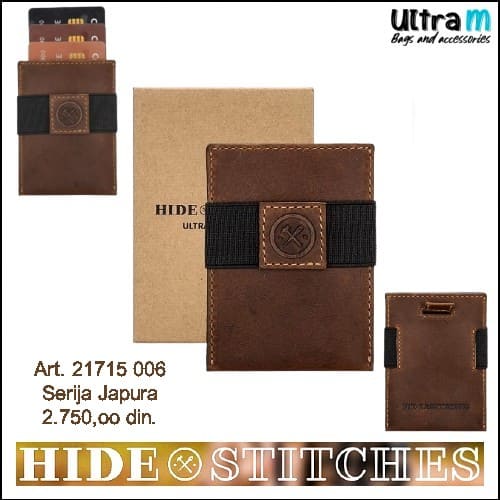 Creditcard etui  Hide & Stitches Art. 21715 006 Japura brown