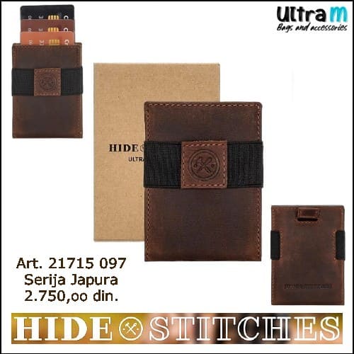 Creditcard etui  Hide & Stitches Art. 21715 097 Japura dark brown