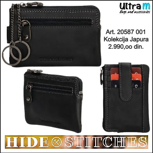 Etui za ključeve i kartice Hide & Stitches Art. 20587 001 Japura crni