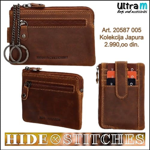Etui za ključeve i kartice Hide & Stitches Art. 20587 005 Japura konjak