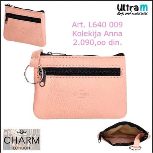 Key case Charm London Art. L640 009 Koža roze