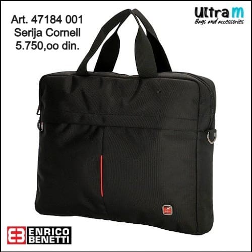 Poslovna torba Enrico Benetti Art. 47184 001 Cornell Black 17''